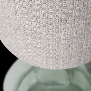 STRAW TABLE LAMP BASE + CHUNKY LAMPSHADE GREY MELANGE