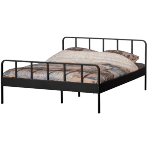 WOOOD Kovová postel MEES 160x200 cm černá