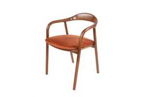 Kalune design Jídelní židle PA hnědá s oranžovou