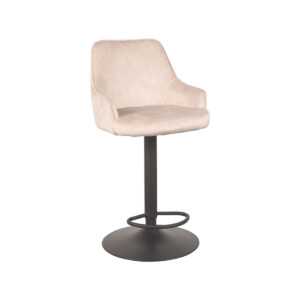 LABEL51 sametová barová židle FENDER krémová